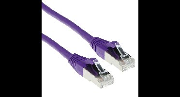 ACT FB8710 LSZH SFTP CAT6A Patchkabel Snagless Paars - 10 meter