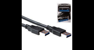 ACT SB0001 USB A 3.1 Gen1 (3.0) Aansluitkabel male/male - 3 meter