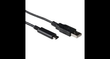 ACT SB0014 USB-C 2.0 Kabel | USB-C Male/USB-A Male | Zwart | 1 meter