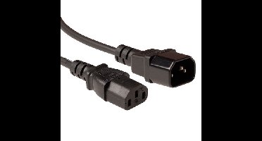 ACT AK5216 Voedingskabel C13 - C14 Zwart - 3 meter