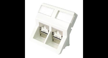 Molex WNC-00031-06 Molex PowerCAT 6 UTP 2 x RJ45 inbouw module , beige, 50 x 50 mm