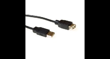 ACT SB2250 USB-A Male 2.0/USB-A Female | Zwart | 5 meter
