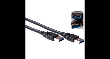 ACT SB3011 USB A 3.1 Gen1 (3.0) Aansluitkabel male/male - 1 meter