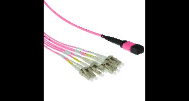 ACT RL7843 50/125 OM4 Fanout Patchkabel 1x MTP Female/4x LC Duplex 8 Vezels - 3 meter