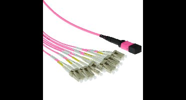 ACT RL7851 50/125 OM4 Fanout Patchkabel 1x MTP Female/6x LC Duplex 12 Vezels - 1 meter