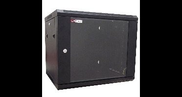 WP Rack WPN-RWB-12606-B Wandbehuizing Glasdeur 12U Zwart - 600x635x600mm (BxHxD)