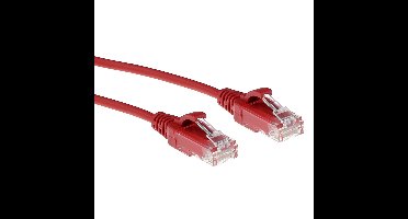 ACT DC9500 LSZH U/UTP CAT6 Datacenter Slimline Patchkabel Snagless | RJ45 Connectoren | Rood | 50 cm