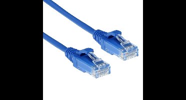 ACT DC9600 LSZH U/UTP CAT6 Datacenter Slimline Patchkabel Snagless | RJ45 Connectoren | Blauw | 50 cm