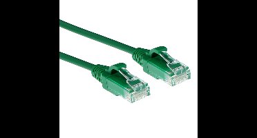 ACT DC9703 LSZH U/UTP CAT6 Datacenter Slimline Patchkabel Snagless | RJ45 Connectoren | Groen | 3 meter