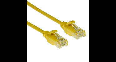ACT DC9851 LSZH U/UTP CAT6 Datacenter Slimline Patchkabel Snagless | RJ45 Connectoren | Geel | 1,5 meter