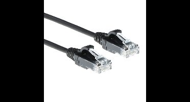 ACT DC9951 LSZH U/UTP CAT6 Datacenter Slimline Patchkabel Snagless | RJ45 Connectoren | Zwart | 1,5 meter