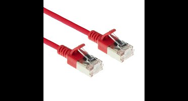 ACT DC7501 LSZH U/FTP CAT6A Datacenter Slimline Patchkabel Snagless | RJ45 Connectoren | Rood | 1 meter