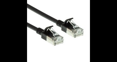 ACT DC7951 LSZH U/FTP CAT6A Datacenter Slimline Patchkabel Snagless | RJ45 Connectoren | Zwart | 1,5 meter
