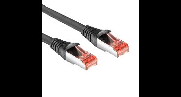 ACT FB5005 PVC U/FTP CAT6A High Flexibility Tangle-Free Patchkabel Snagless | RJ45 Connectoren | Zwart | 5 meter
