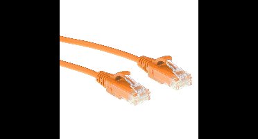 ACT DC9130 LSZH U/UTP CAT6 Datacenter Slimline Patchkabel Snagless | RJ45 connectoren | Oranje | 15 cm