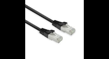 ACT FB8125 LSZH U/FTP CAT8 Datacenter Slimline Patchkabel Snagless | RJ45-connectoren | Zwart | 25 cm