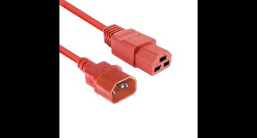 ACT AK5375 Netsnoer C14 - C21 IEC60320 | Rood | 1 meter