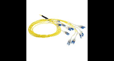 ACT DC5553 Singlemode 50/125 OS2 Prefab Glasvezelkabel 24F LC Polarity Twist - 15 meter