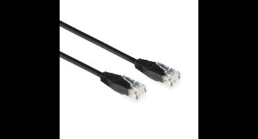 ACT AC4015 Zwarte U/UTP CAT6 Netwerkkabel - 15 meter