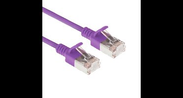 ACT DC7351 LSZH U/FTP CAT6A Datacenter Slimline Patchkabel Snagless | RJ45 Connectoren | Paars | 1,5 meter