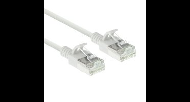 ACT DC6900 LSZH U/FTP CAT6A Datacenter Slimline Patchkabel Snagless | RJ45 Connectoren | Wit | 50 cm