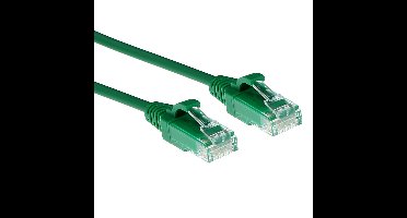 ACT DC9707 LSZH U/UTP CAT6 Datacenter Slimline Patchkabel Snagless | RJ45 Connectoren | Groen | 7 meter
