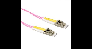 ACT RL9753 Glasvezel Patchkabel Duplex LSZH - LC/LC 50/125µm OM4 - 2,5 meter