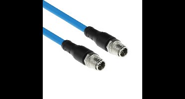 ACT SC4972 Industriële Sensorkabel | M12X 8-Polig male - M12X 8-Polig male | Superflex | SF/UTP TPE Kabel | Afgeschermd | IP67 | 5 meter
