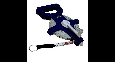 Benson Landmeter - 30 meter - blauw - meetlint op haspel