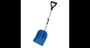Compacte sneeuwschep / sneeuwschuiver blauw telescopische steel 80 - 100 cm