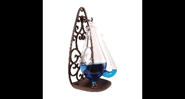 Esschert design Stormglas - 28 cm - met gietijzeren houder - donderglas - barometer