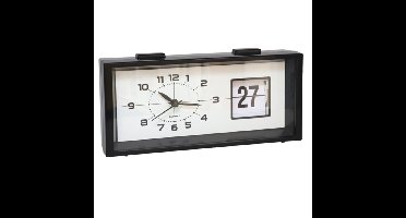 Gerimport wekker/reiswekker - alarmklok - zwart - 9 cm - kunststof