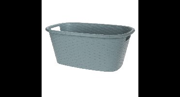 Grijsgroene wasmand 35 liter 60 x 40 x 25 cm huishouden