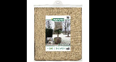 Plantenhoes jute - H150 x D125 cm - naturel - met trekkoord - anti-vorst planten beschermhoes