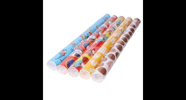Rollen inpakpapier/cadeaupapier - 5x stuks - sinterklaas - 250 x 45 cm - papier