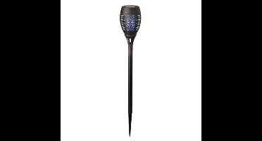 Solar tuinfakkel zwart met gekleurd vlameffect 49 cm