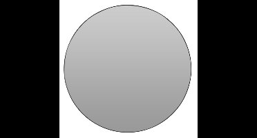 Spiegel/wandspiegel - metaal - zwart - rond - D55 cm