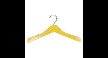 Storage Solutions kledinghangers voor kinderen - 2x stuks - hout - Klerenhangers - geel