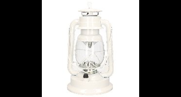 Stormlantaarn - LED licht - wit - 34 cm