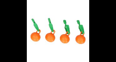 Tafelkleed klemmen - 4x stuks - sinaasappels - kunststof - 5 x 6 cm