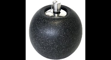 Tuimeltoorts/olielamp - zwart - Terrazo granito - 14 x 16 cm - metaal