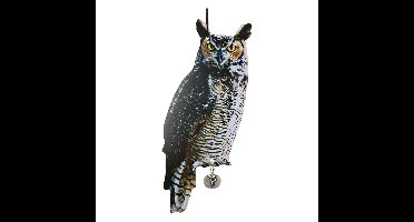 Vogelverschrikker Oehoe uil - 40 cm - zink - Tuindecoratie vogelverschrikkers