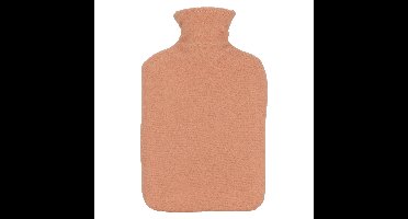 Warmwaterkruik - met fleecehoes - zalmroze - 1,75L - kruik