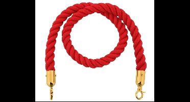 Basic koord van henneptouw tbv afzetpaal - messing/rood