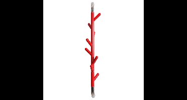 Basic Linair wandkapstok - rood/chroom