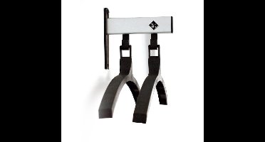 Basic Pro-line wandgarderobe met 2 kledinghangers - grijs/zwart