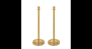 Basic afzetpalen op verzwaarde voet set 2 stuks - messing