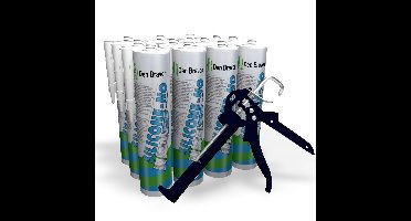 12x Zwaluw Den Braven Silicone NO 310ml + kitspuit