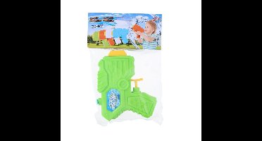 1x Mini waterpistolen/waterpistool groen van 12 cm kinderspeelgoed