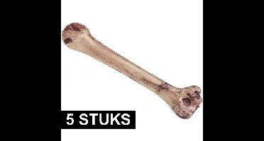 5x Halloween/horror/skeletten decoratie botten 33 cm